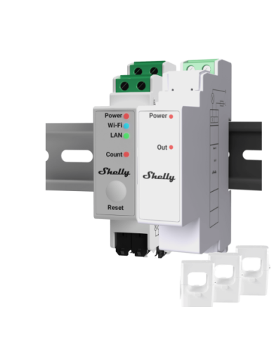 SOCONNECTED Shelly Dreiphasiger Zähler + Smart Switch SOCONNECTED Shelly Dreiphasiger Zähler + Smart Switch