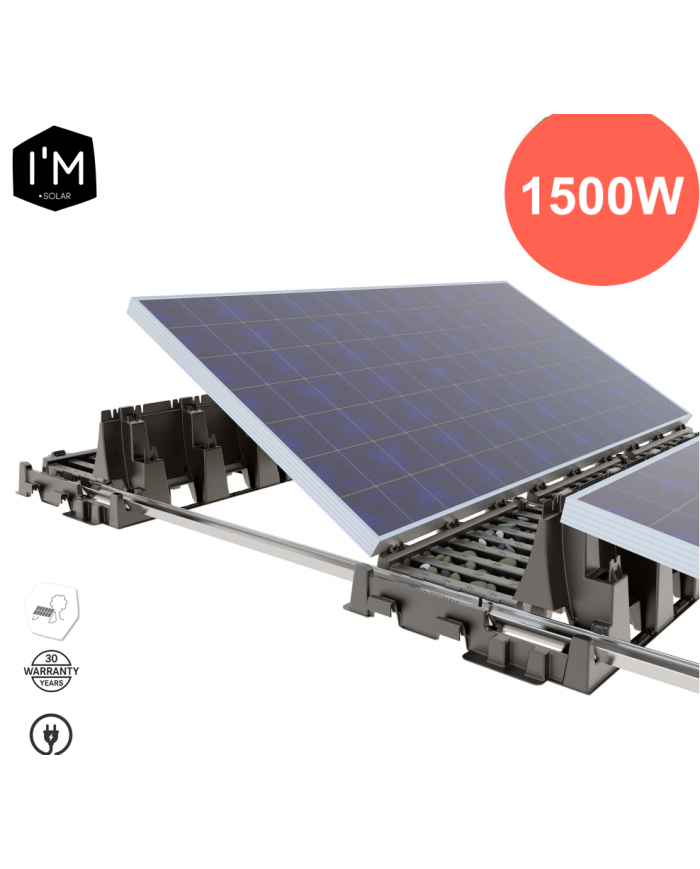 Kit di pannelli solari da 1500W per installazione a terra - Soconnected Kit di pannelli solari da 1500W per installazione a terra - Soconnected